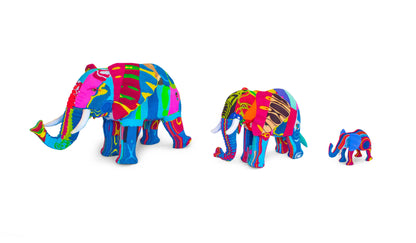 Kenyan Heritage Elephant Flip Flop Sculpture- colours vary