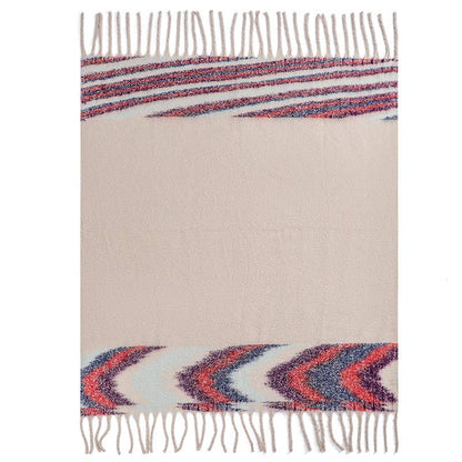 Soft & Cozy Boucle Knit Blanket with tassels