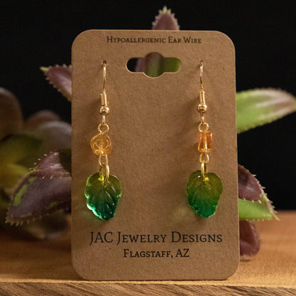 Opaque Leaf Earrings