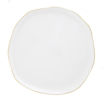 Gold Rim Organic Tray - White + Gold