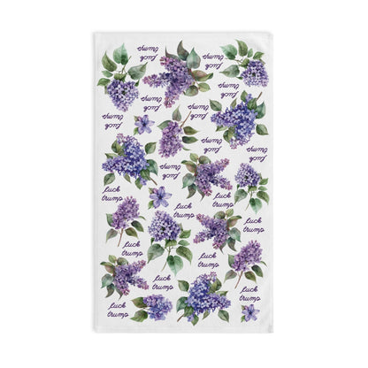 Subtle Lilac F*ck Trump Hand Towel