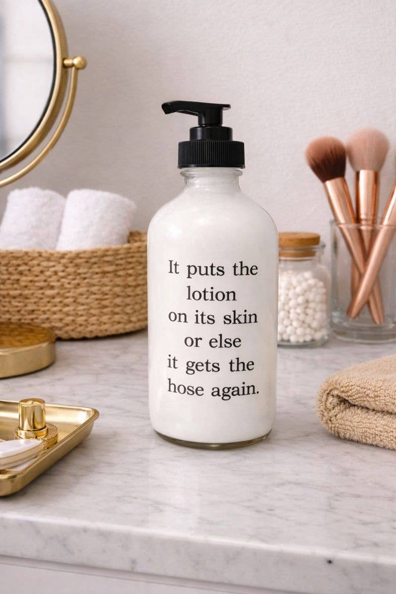 It Puts the Lotion on Its Skin Glass Lotion Bottle