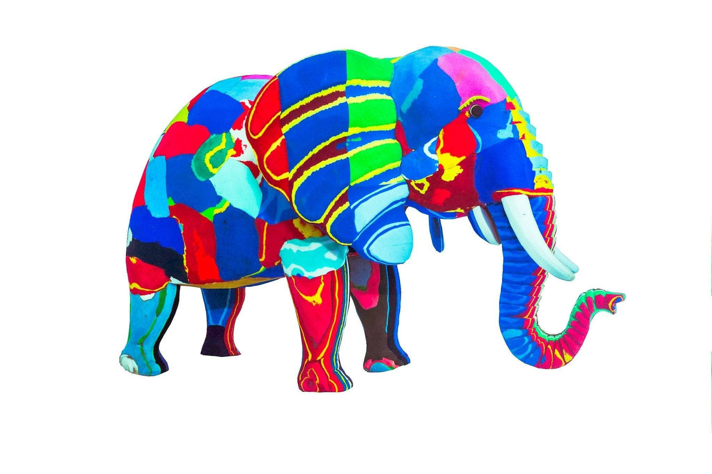 Kenyan Heritage Elephant Flip Flop Sculpture- colours vary