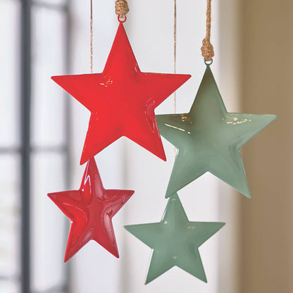 Red Enamel Star Ornament - 8"