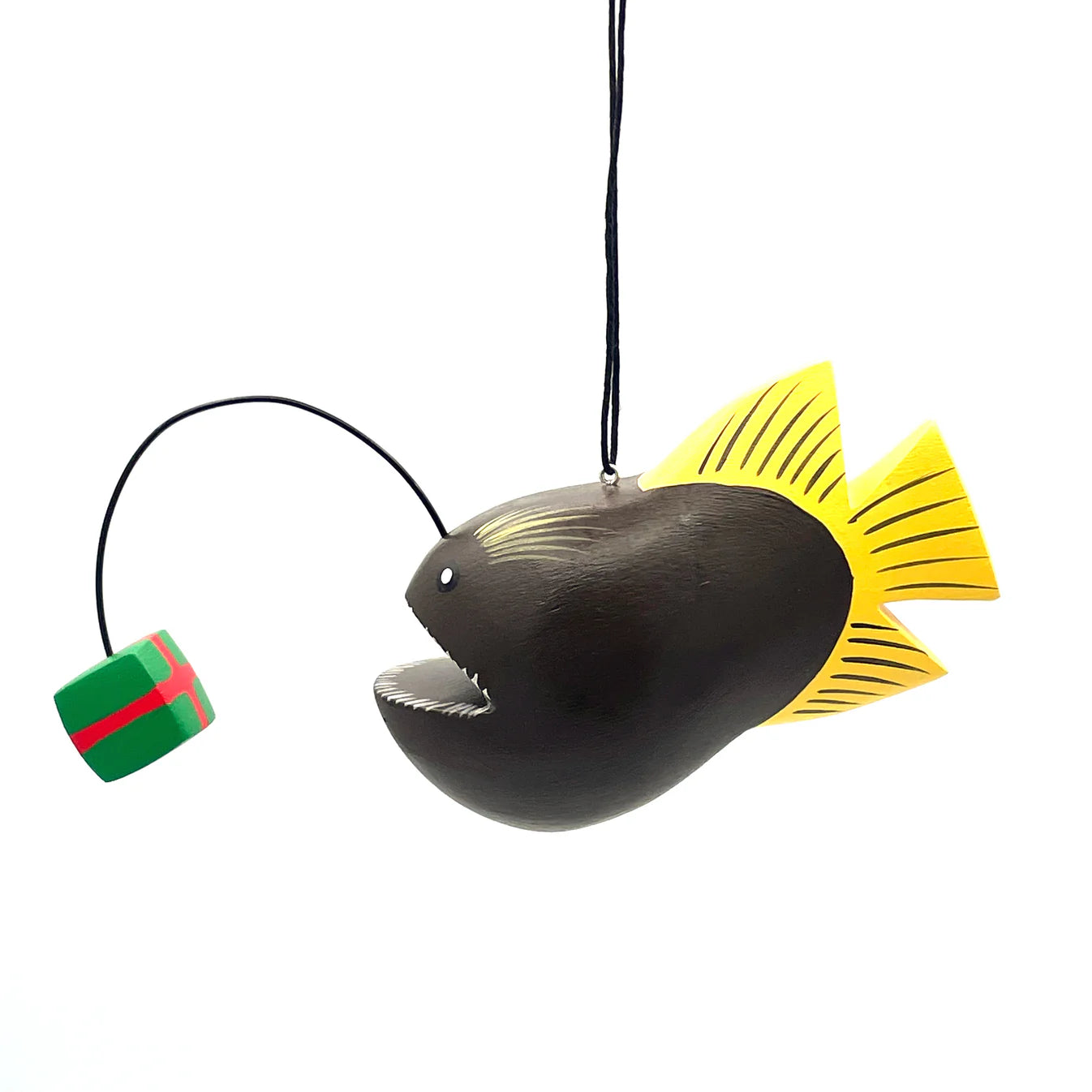 Holiday Angler Fish- Balsa Ornament