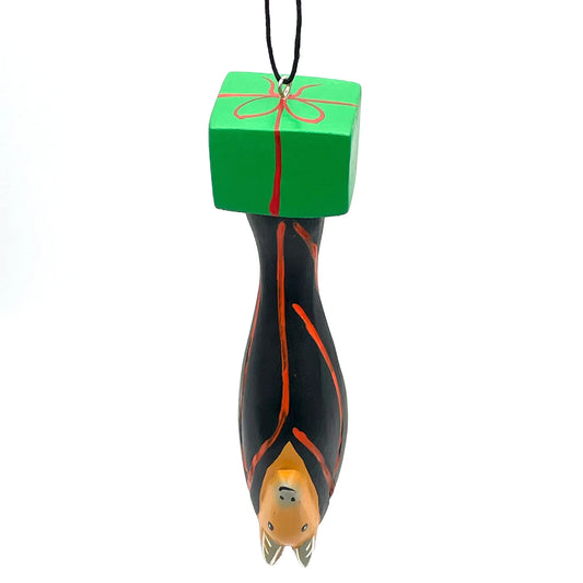 Holiday Bat- Balsa Ornament