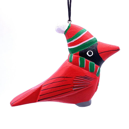 Holiday Cardinal- Balsa Ornament