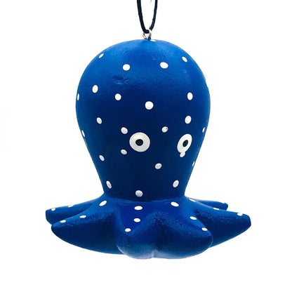 Holiday Octopus, Purple- Balsa Ornament