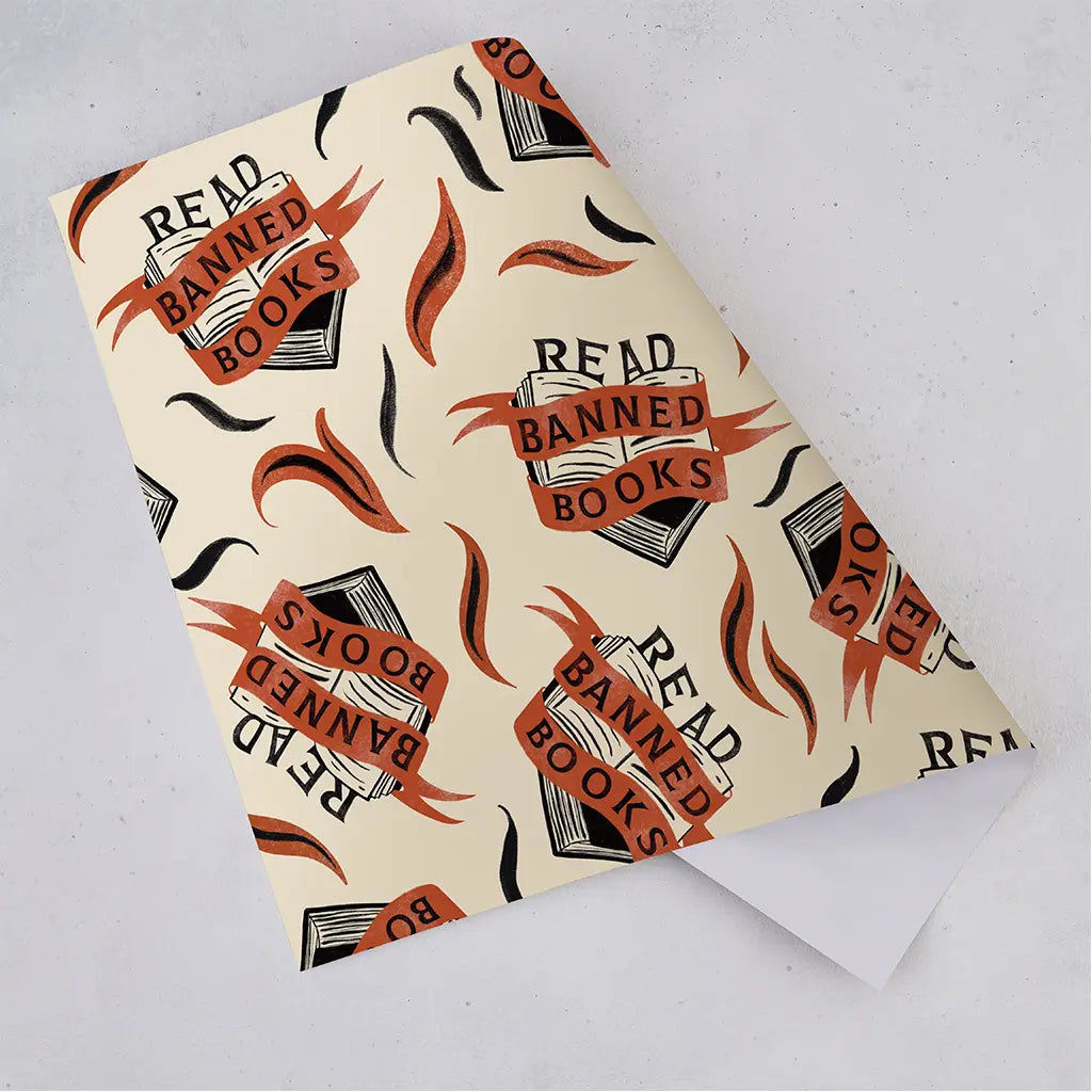 Read Banned Books Gift Wrap, 5 sheets