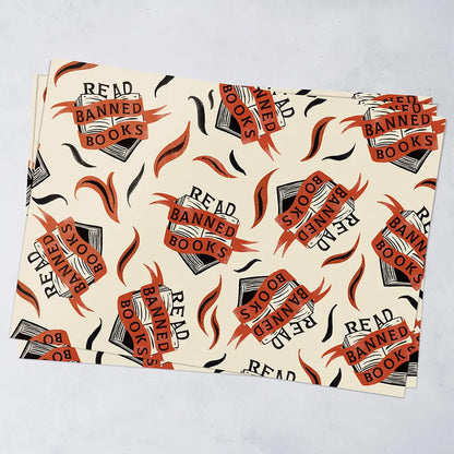 Read Banned Books Gift Wrap, 5 sheets
