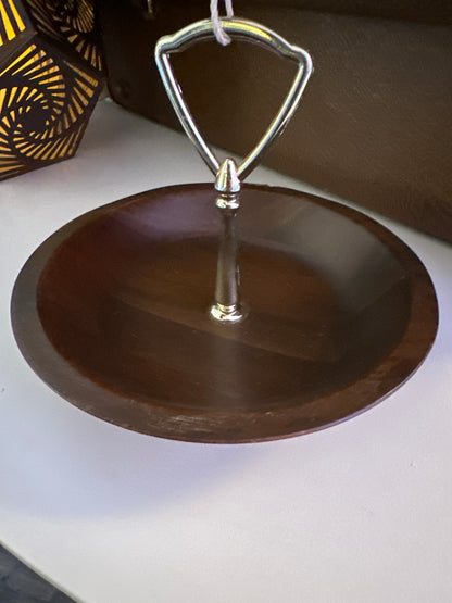 Vintage Walnut Party Bowl