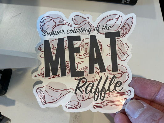 Meat Raffle Sticker