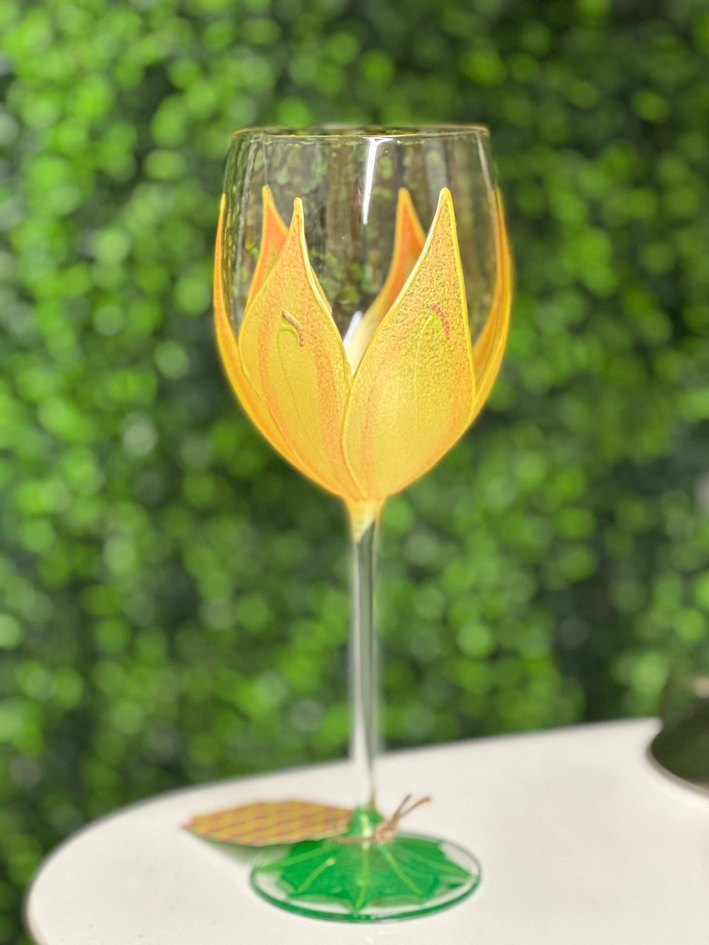 Hand-painted Wine Glass by Vikki Smith
