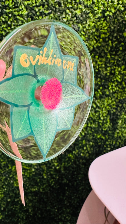 Hand-painted Wine Glass by Vikki Smith