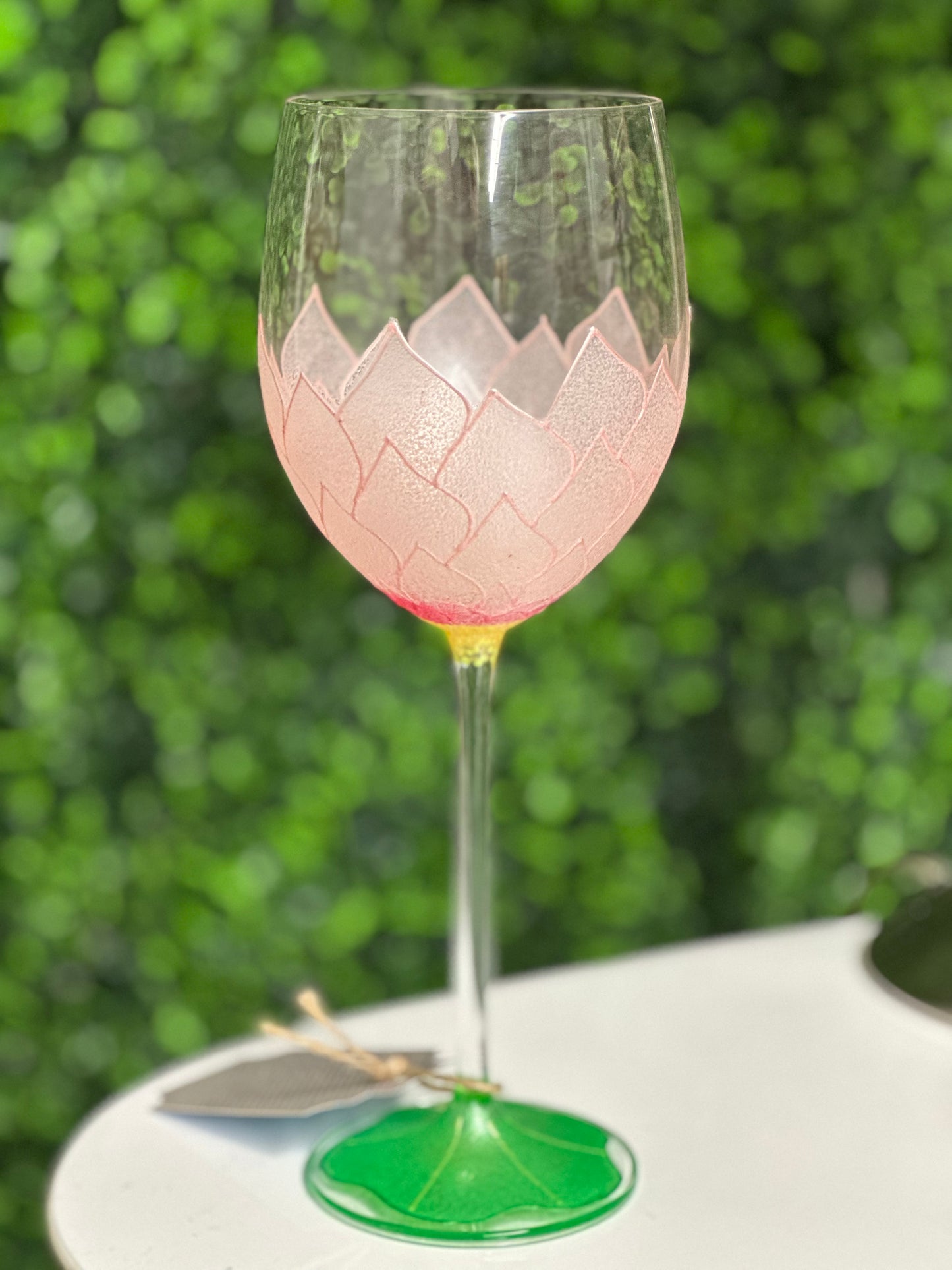 Hand-painted Wine Glass by Vikki Smith