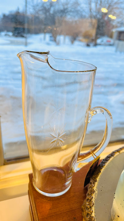 MCM Glass Cocktail or Martini Pitcher