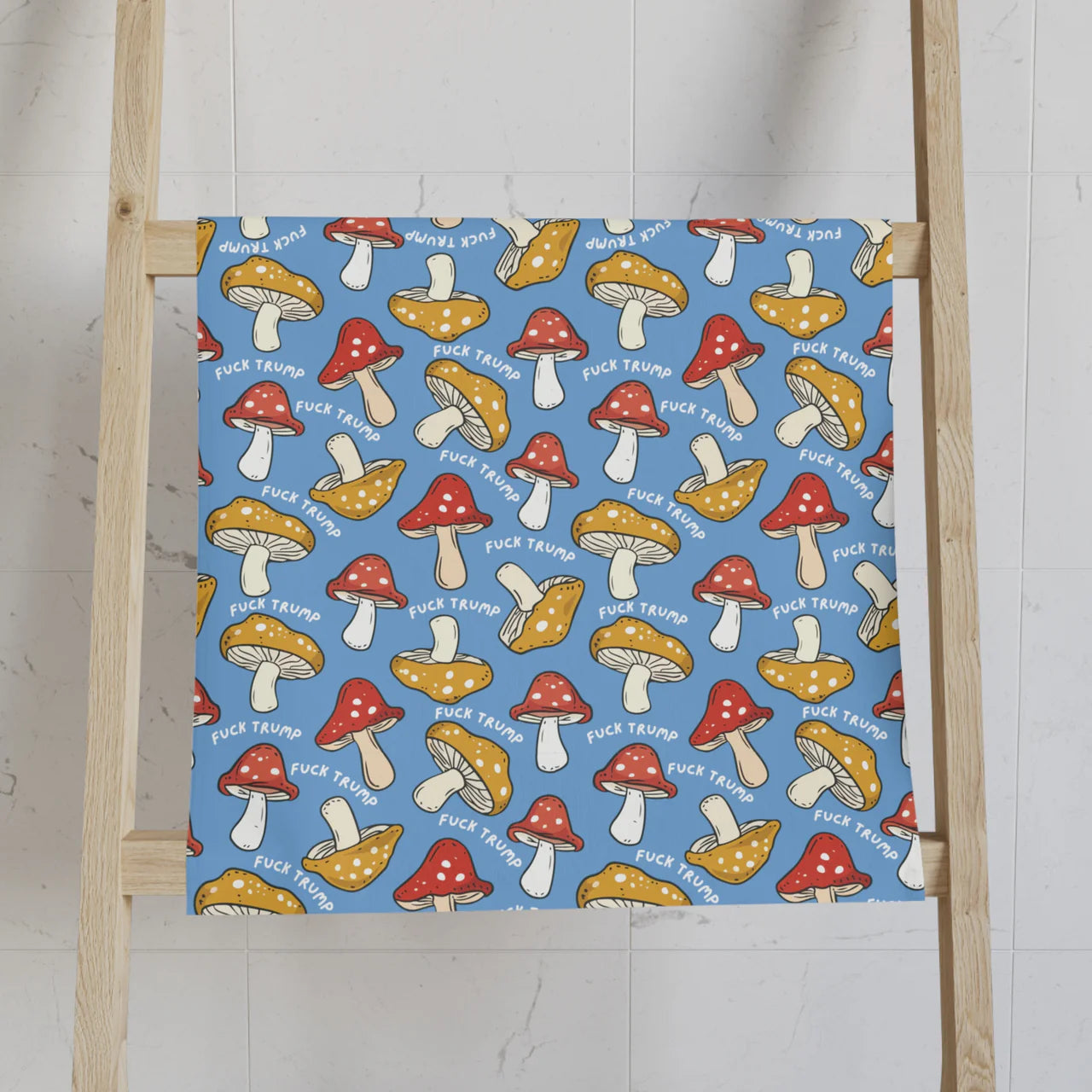 FDT Blue Mushroom Hand Towel