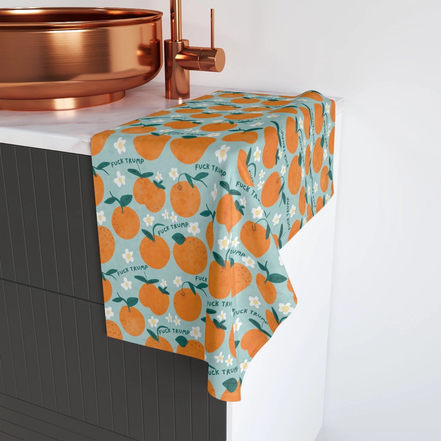 FDT Oranges Hand Towel [blue]
