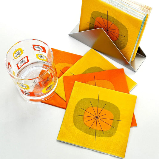 PSP-LgAtomic Yel/Grn/Org Cocktail Napkin