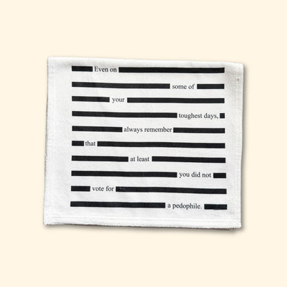 FDT Redacted Epstein F* Trump Hand Towel