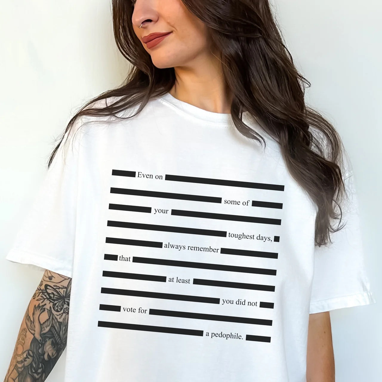 Redacted Epstein Files Crew T-shirt