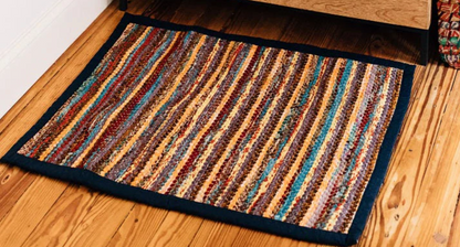 Woven Sari Rug from Recycled Saris