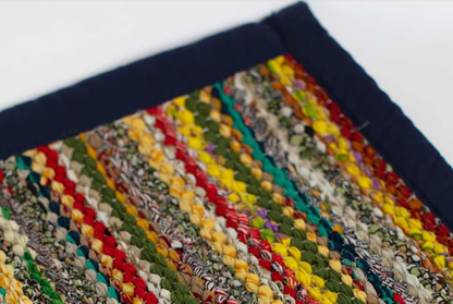 Woven Sari Rug from Recycled Saris