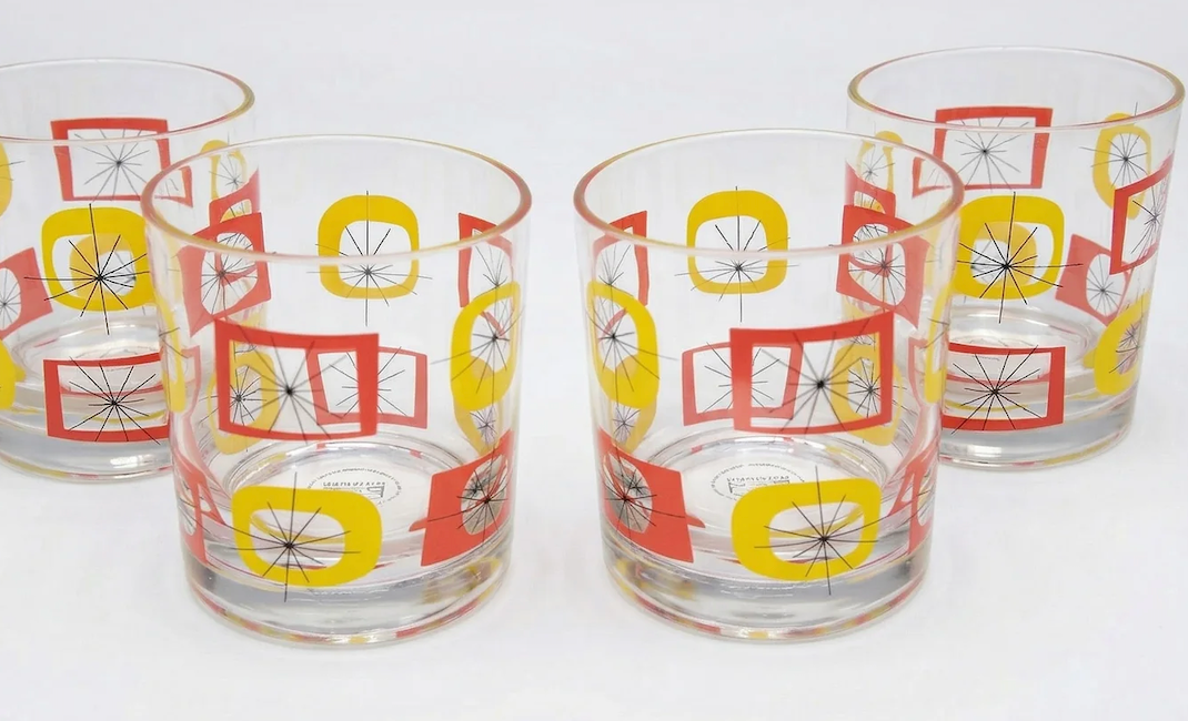 PSP Old Fashioned Atomic- acrylic  Set of 4