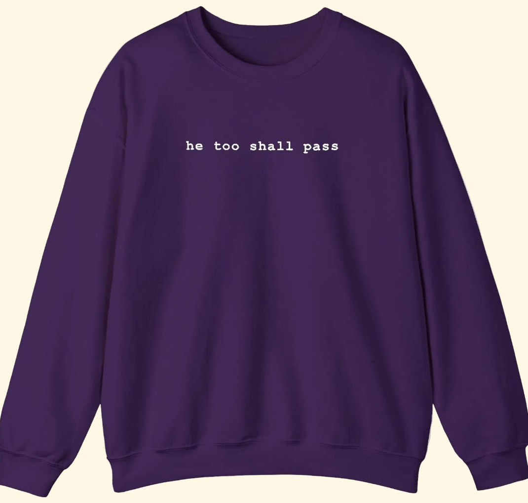 He Too Shall Pass - Crewneck Sweatshirt-Purple