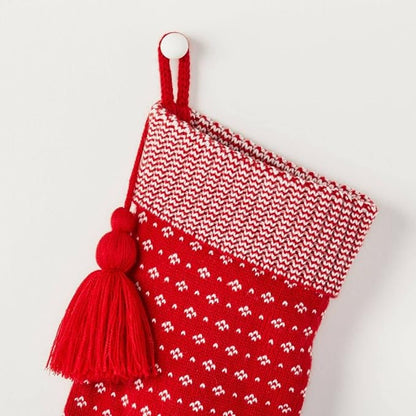 Stocking- Red w/Tassle & Flecks