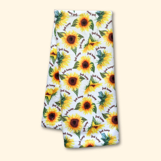 Subtle F* Trump Sunflower Hand Towel