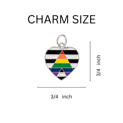 Straight Ally Heart Flag Key Chain