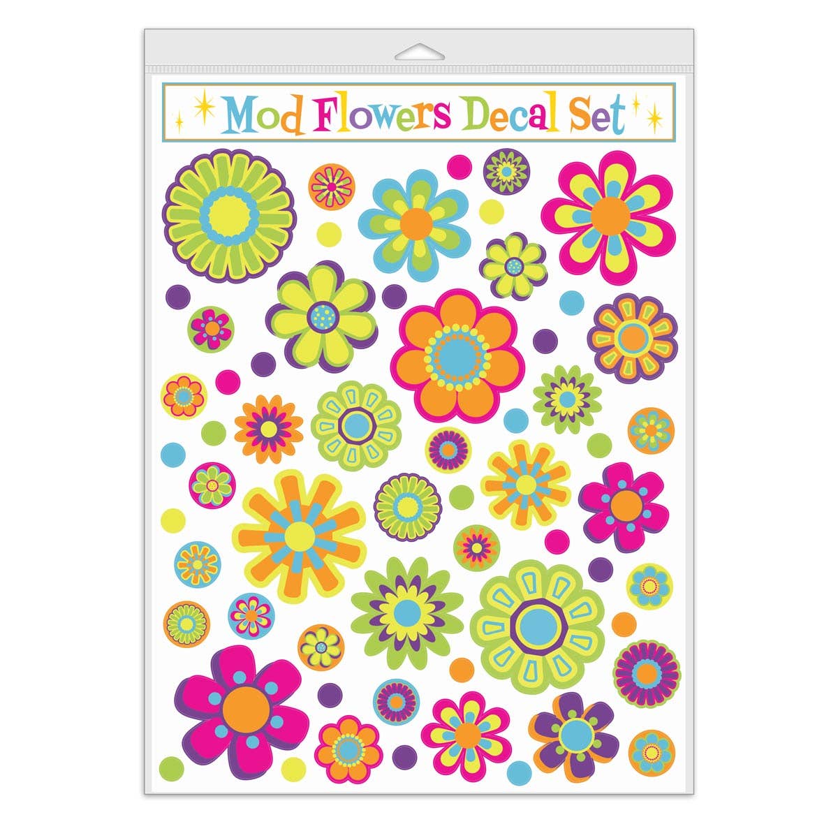 Mod Flowers 60s Color Palette Stickers Small Set of 60