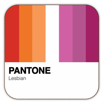 Coasters 'Pantone Colour Lesbian LGBTQ+
