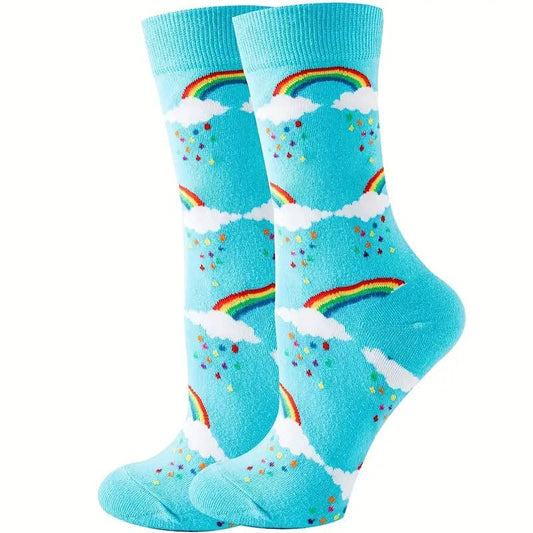 Rainbow Sky Socks from the Sock Panda (Adult Medium - Women's Shoe Sizes 5-10)