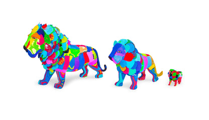 Recycled Lion Flip Flop Sculpture- colours vary
