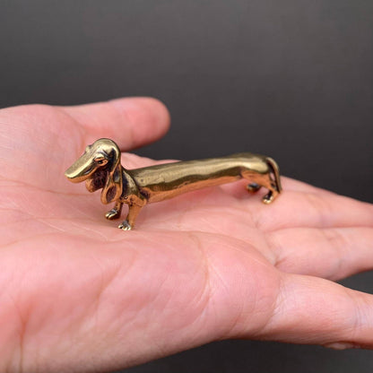 Brass Dachshund Dog Crafts Decoration Desktop Ornaments