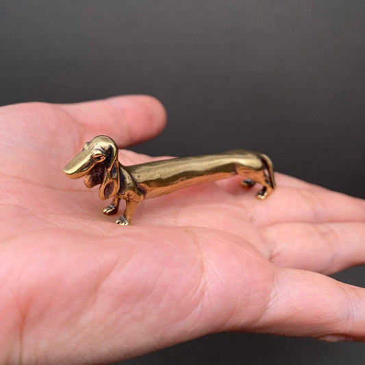 Brass Dachshund Dog Crafts Decoration Desktop Ornaments