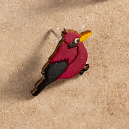 Carmesi Cardinal Gourd Earrings