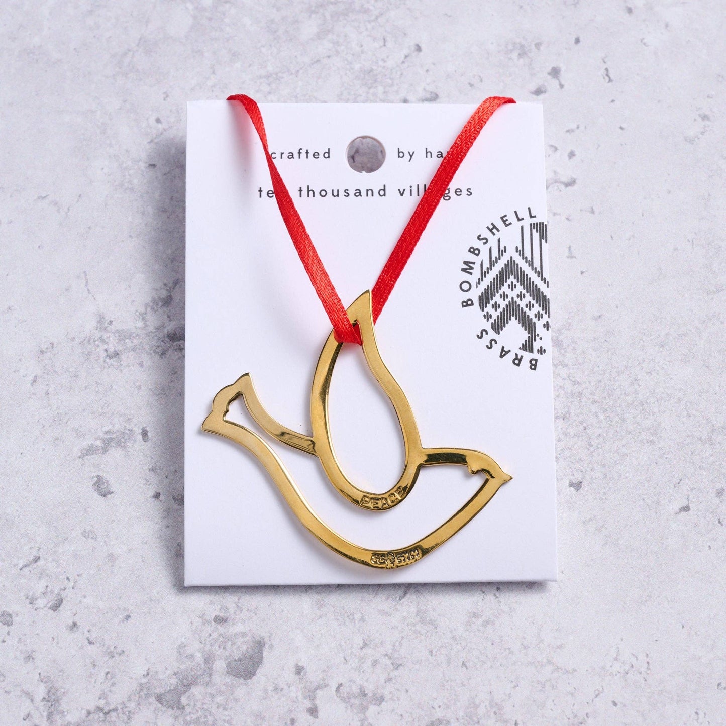 Recycled Bombshell Casings- Dove Peace Ornament