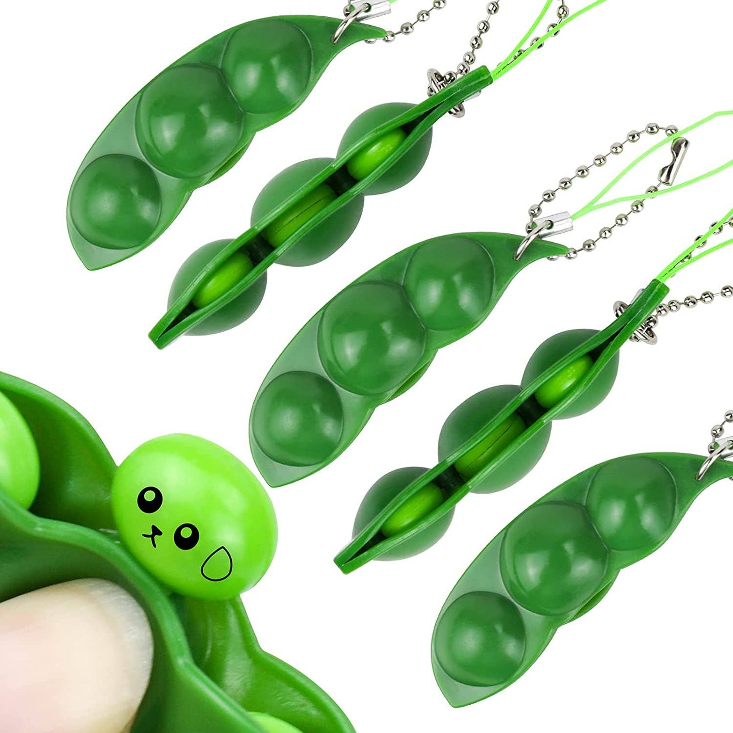 Peas Stress Relief Keychain