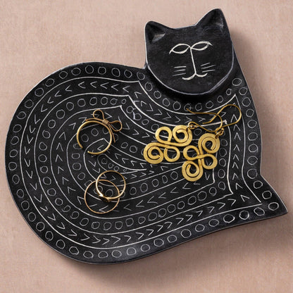 Giza Kitty Soapstone Ring Dish