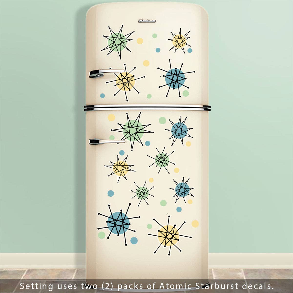 Retro Starburst Wall Stickers Retro Classic Set of 18