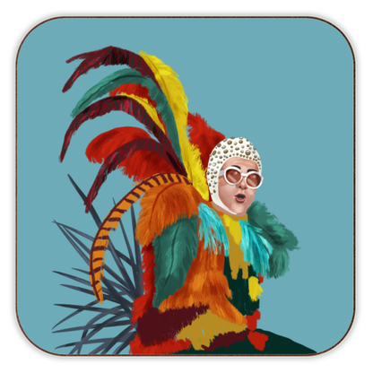 Coasters 'Colourful Feathery Elton John'