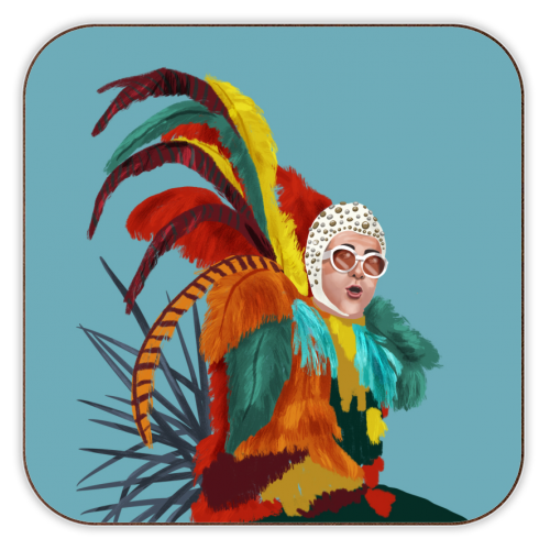 Coasters 'Colourful Feathery Elton John'