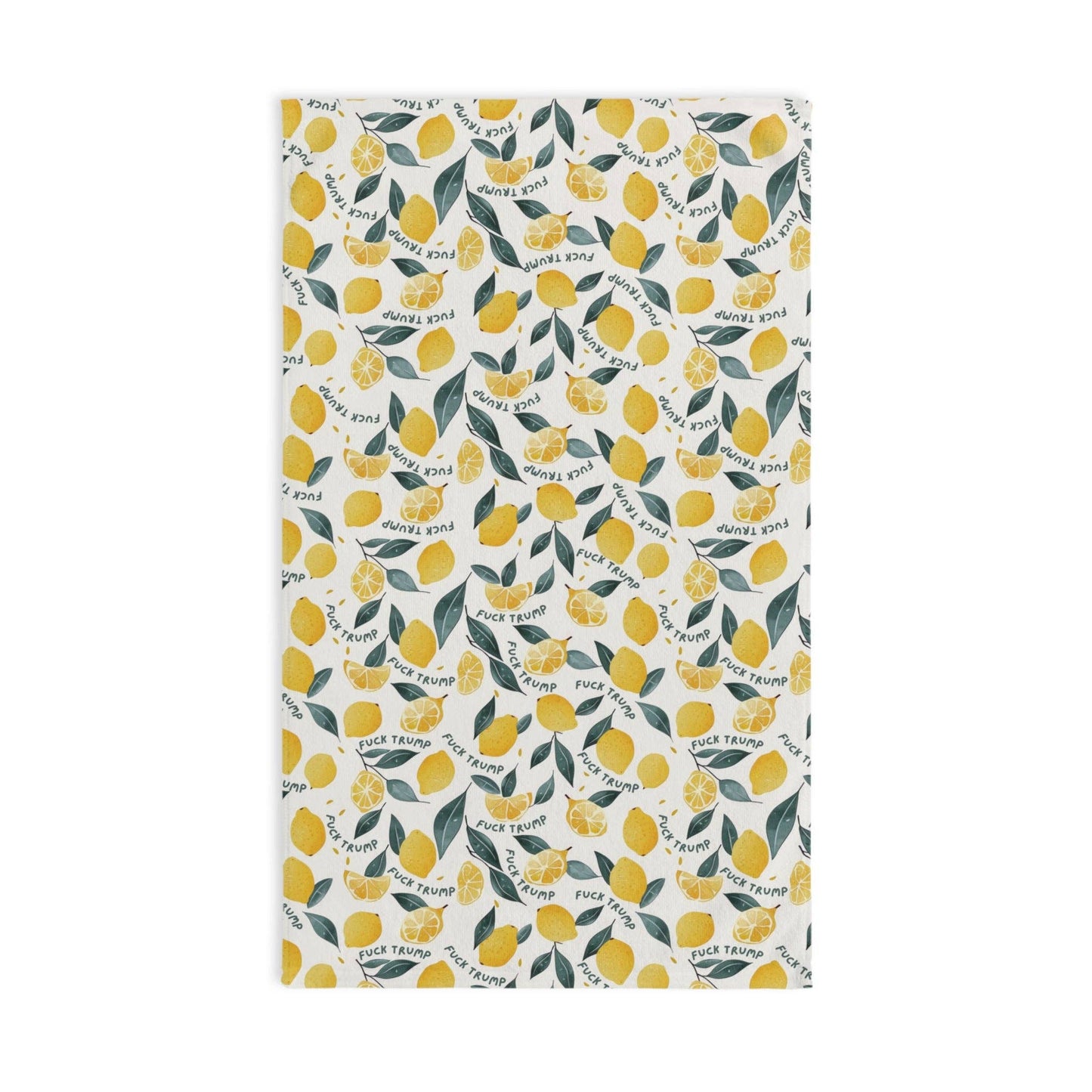 Subtle F*ck Trump Lemon Hand Towel