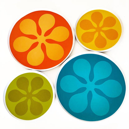 Modfest Melamine Dinner Plates (Set of 4) - Blue