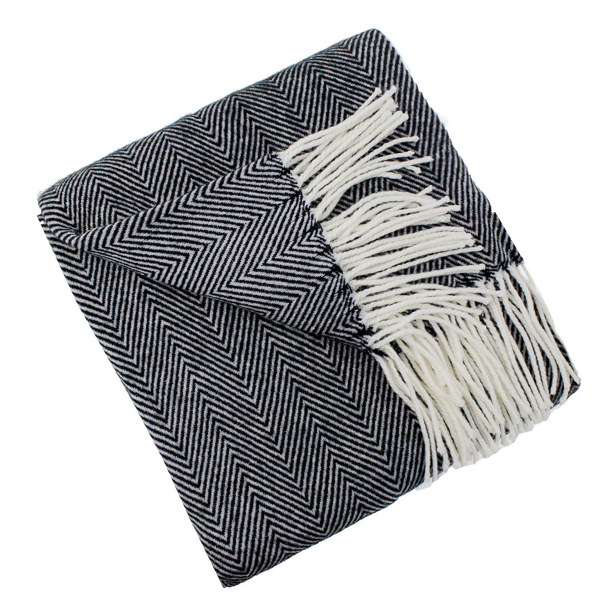Charcoal H'bone Throw Blanket 50"x60"