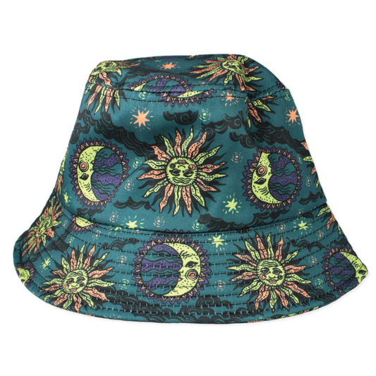 Teal Sun Moon Bucket Hat