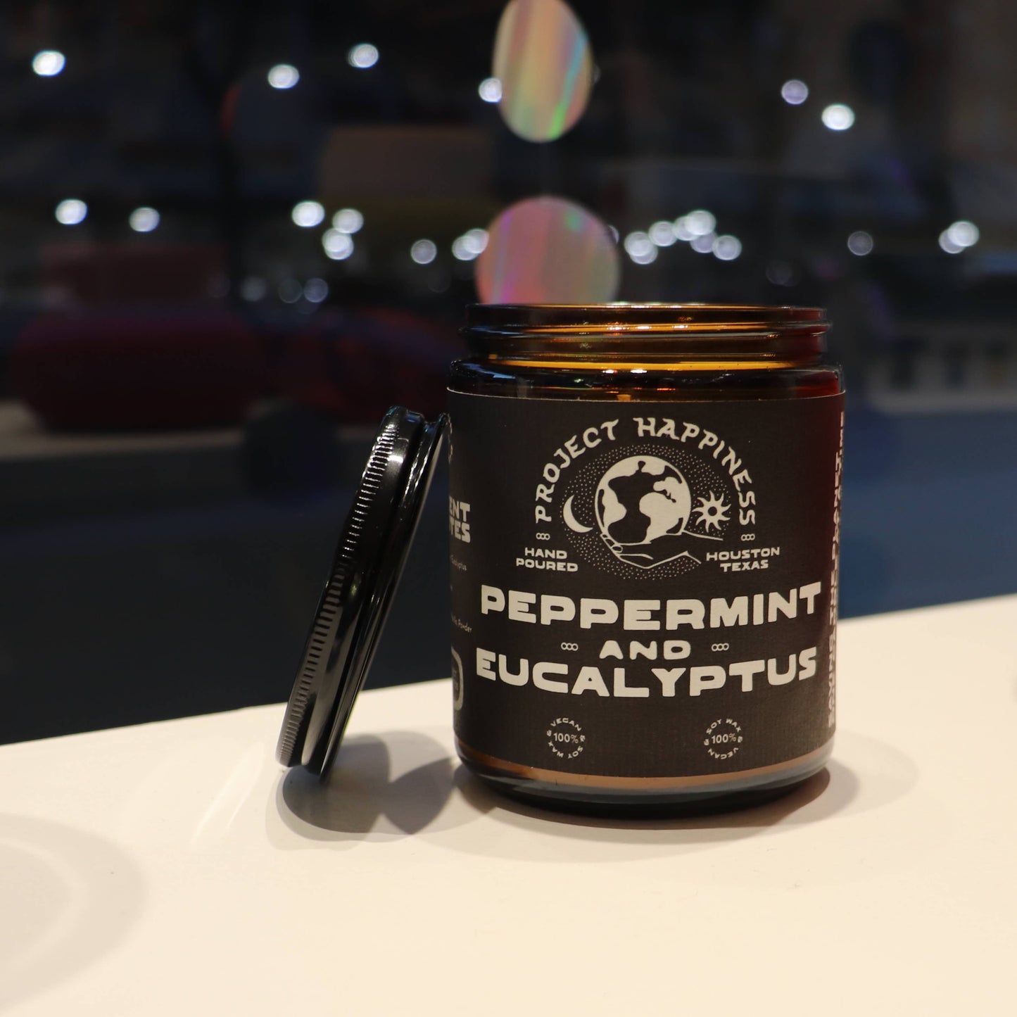 Peppermint and Eucalyptus Soy Candle - 8oz